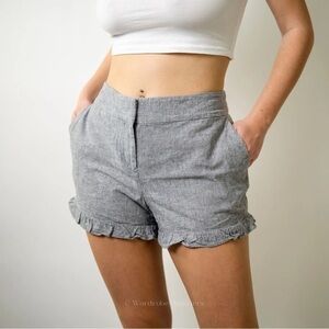 Loft Gray Frill Shorts​​​​​​​​​​​​​​